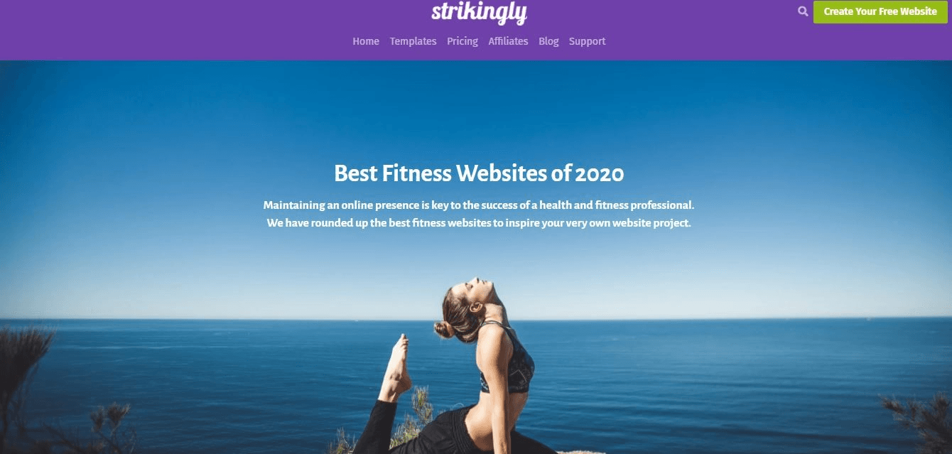 透過Strikingly架設健身網站 透過Strikingly架設健身網站